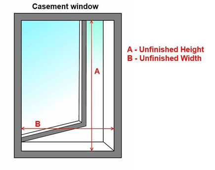 Casement window measuring guidelines